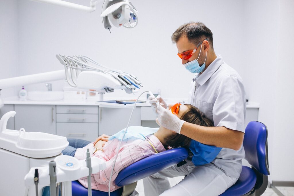 patient having a dental examination